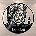 Orologio da parete in vinile, decorazione ruota panoramica di Londra, orologio da parete, orologio da parete record, London Eye, arredamento britannico Big Ben, orologio moderno, regalo di Londra