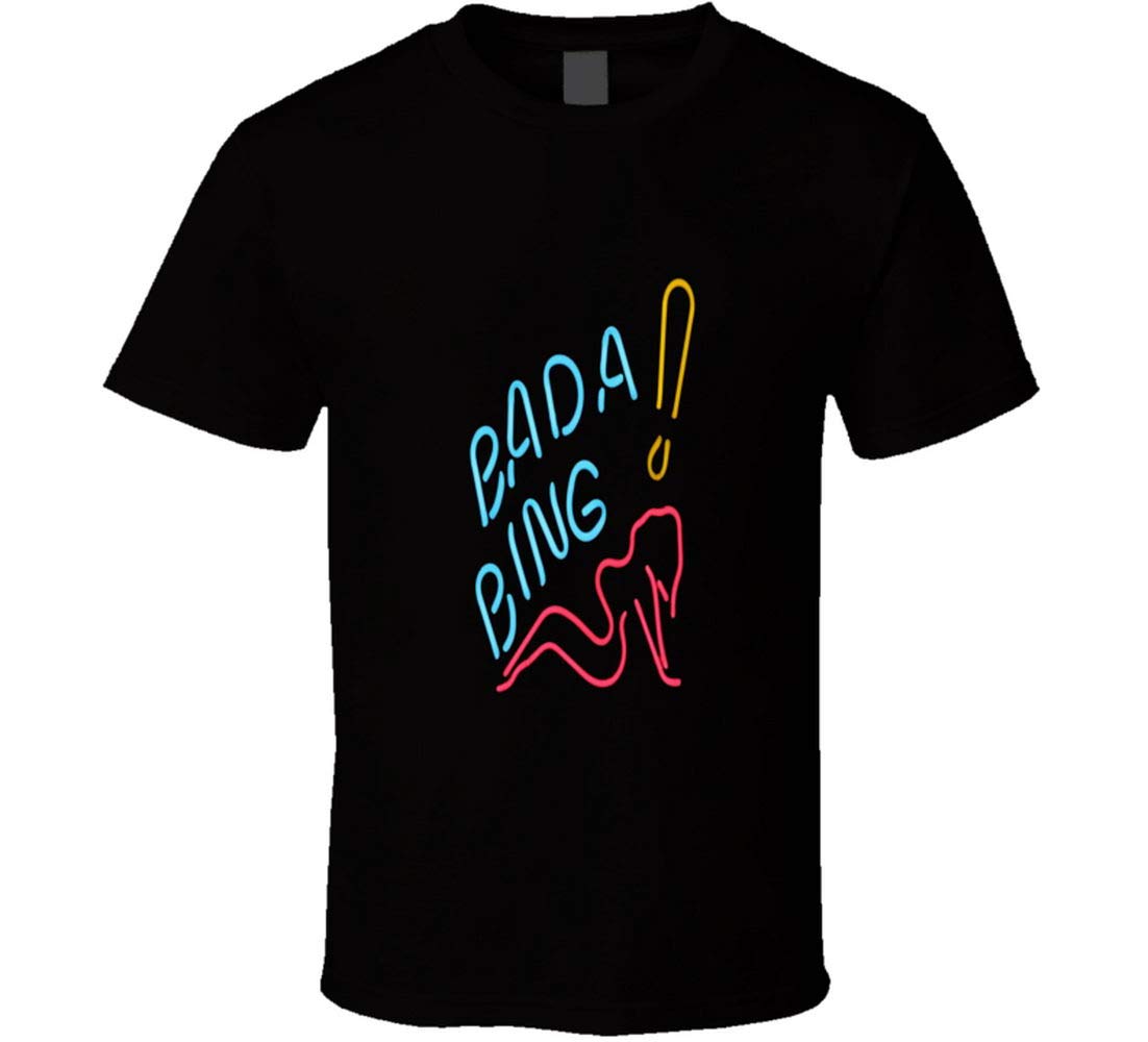 Bada Bing Sopranos T-Shirt Old School TV Mafia Strip Club