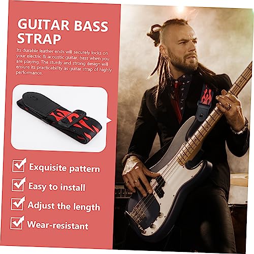 TOYANDONA Sangle De Guitare Acoustique Sangle De Basse Sangle De Guitare Basse Confort Sangle De Guitare Électrique Sangle De Guitare Réglable Sangle De Guitare Rouge Pu Guitare Bandoulière - Les Beatles, Paul McCartney, John Lennon, RIngo Starr, George Harrison TOYANDONA Sangle De Guitare Acoustique Sangle De Basse Sangle De Guitare Basse Confort Sangle De Guitare Électrique Sangle De Guitare Réglable Sangle De Guitare Rouge Pu Guitare Bandoulière – Image 4