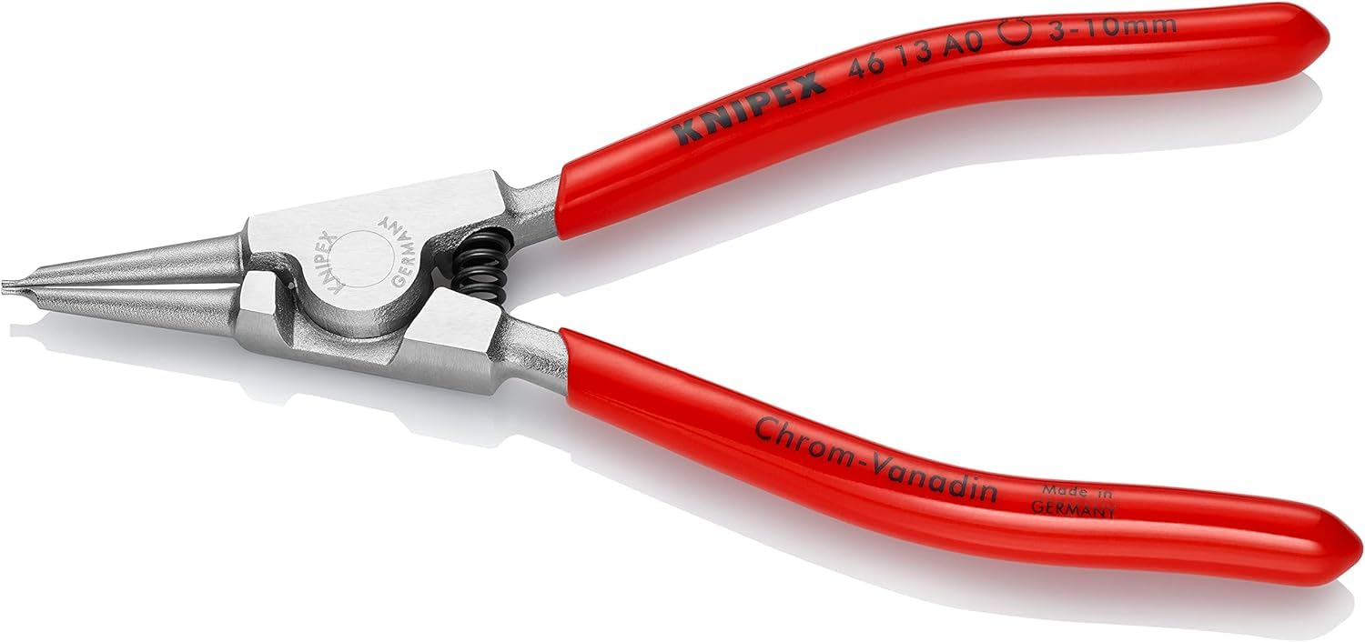 Alicate KNIPEX 46 13 A0 para arandelas exteriores de ejes con mango de plastico 140 mm