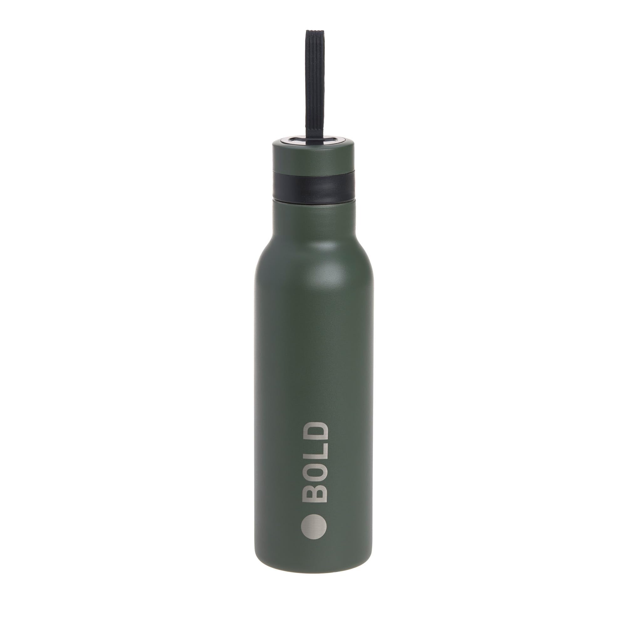 LÄSSIG Bold Kinder Trinkflasche 500 ml Edelstahl BPA-frei doppelwandig/Double Walled Bottle Stainless Steel Bold Olive