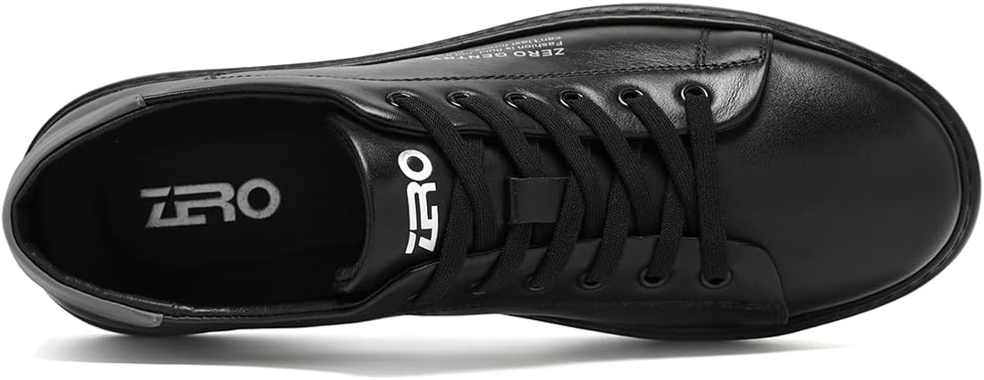 ZRO Men's Handmade Stitching Premium Top Layer Cowhide American Street Fashion Art Board Shoes Low-Top Tie Soft Leather Casual Sneakers - Image 5