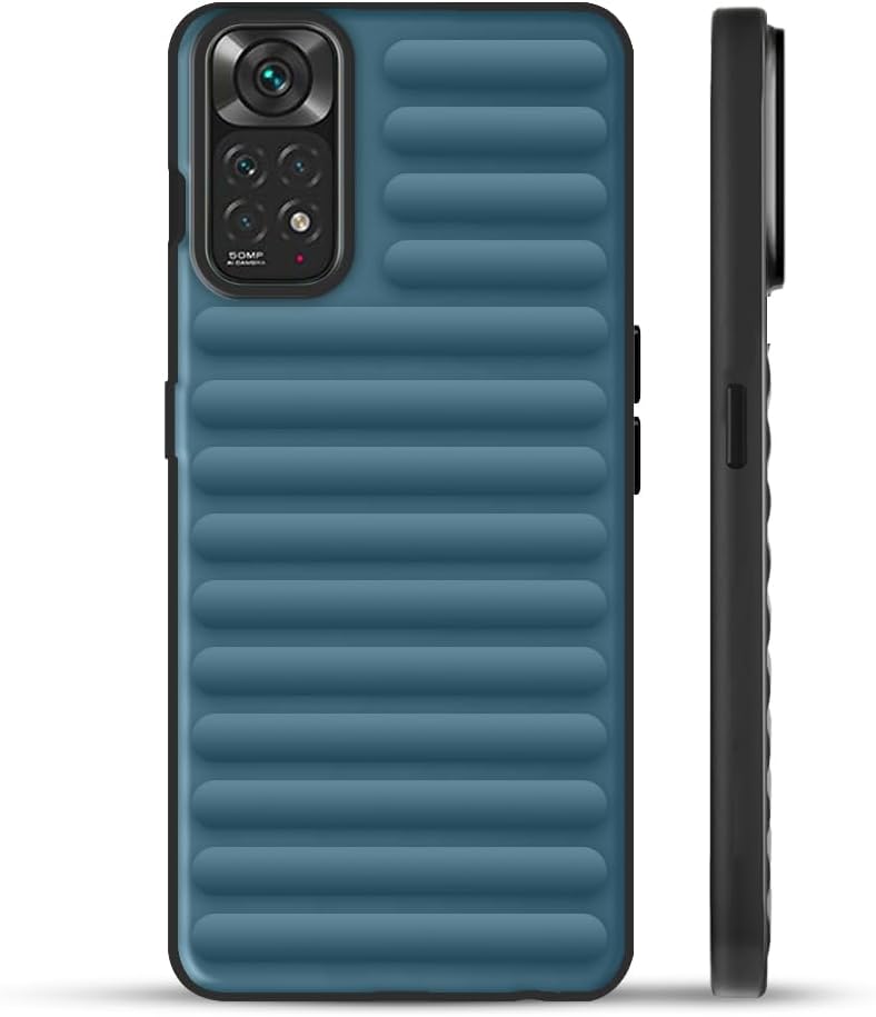 KARWAN Polycarbonate Back Case Cover For Redmi Note 11 4G [Military Grade Protection] Hard & Soft Bumper Anti-Scratch Protective Shockproof Cover For Redmi Note 11 4G-Blue