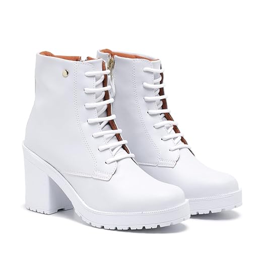 Bota Cano Curto Feminina Salto Alto Confortável e Elegante