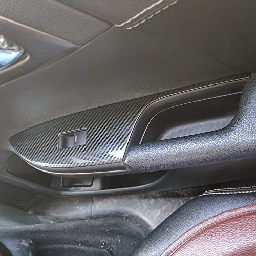 RUIHE 4pcs Carbon Fiber Color Stainless Steel Door Window Lift Panel Cover Trim Fit for Honda Accord Sedan 4Door 2013 2014 2015 2016 2017