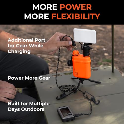Image of ELECOM NESTOUT Rugged Power Bank, 15000mAh Outdoor Charger, 32W USB-C Fast Charging PD, Waterproof IP67, Durable Shockproof, Battery Pack for iPhone Tablet Hiking Travel Camping (Orange, 15000mAh)