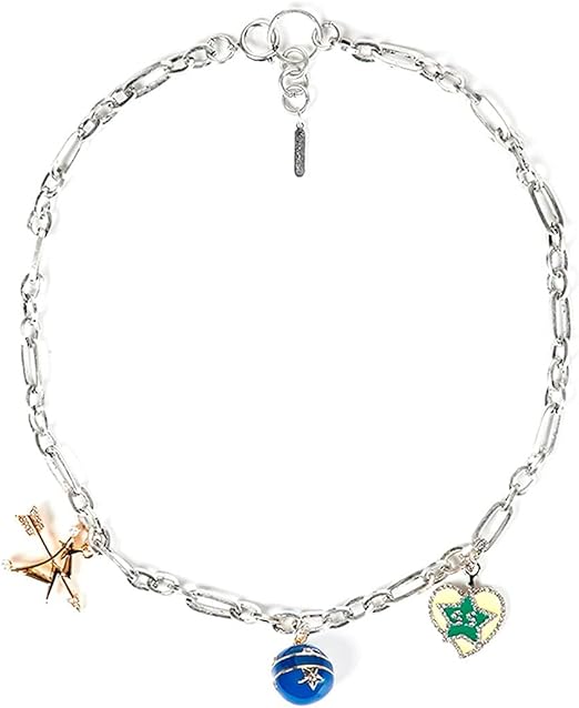 [メゾンエメラルド] ネックレス ブランド シルバー おしゃれ かわいい Valentine's Day Necklace バレンタインデー  ネックレス スター ストリート チェーン ライン ストーン 117201