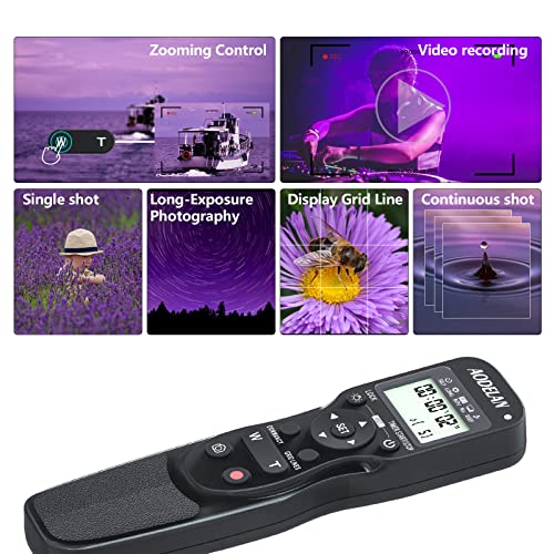 Camera Shutter Remote Timer Zoom Controller Compatible With Sony A7/A7R/A7S/A7Ii/A7Sii/7Rii/A58/A6300/A6000/A5100/Hx300/Hx400/Hxr-Mc2500/Pxw-Z280V/Pxw-Z150/Hdr-Sr7E/Hxr-Nx3/Hdr-Cx405 #TOP4