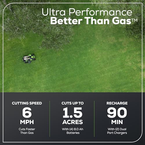 image for Greenworks 60V 42” Cordless Electric CrossoverT Riding Mower, (4) 8.