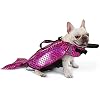 summer holiday Dog Life Jacket Pet zwemvest Mermaid verandert zich in een Teddy Badpak Golden Retriever Zwemkleding (S, Rose)