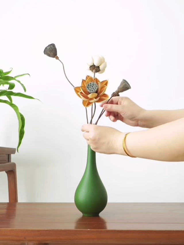Decoración con flores secas artesanales desmontables miniatura 7