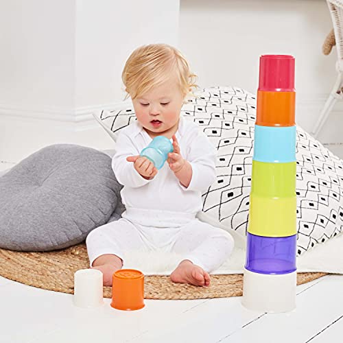 Early Learning Centre Stacking Cups, Sensory, Problem-Solving And Hand-Eye Coordination Baby Toy, 10 Colorful Cups With Numbers, Amazon Exclusive, By Just Play #TOP4
