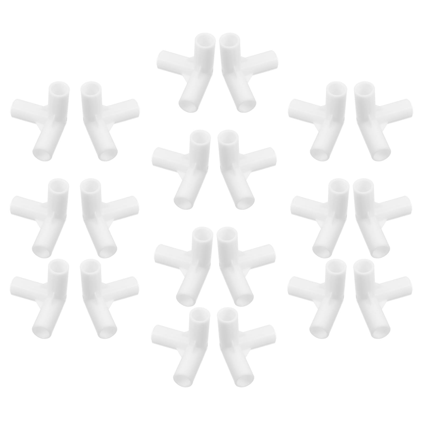 Yardenfun Connecteurs de Jonction à 3 Voies 11mm en Plastique Blanc, 20 Pièces, pour Étagères de Chaussures et Garde-robe, Optimisation D'espace sans Outil, pour Chambres et Organisation