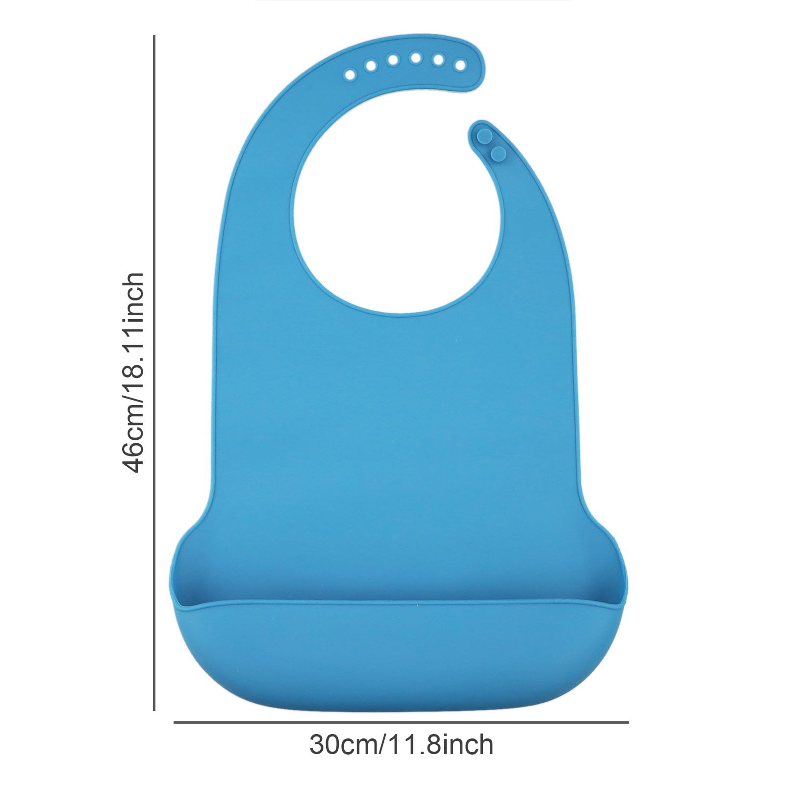 ZCYKJ 2 Pack Washable Silicone Adult Bibs for Elderly Reuasable Adult Dining Bibs for Eating for Men Women - Image 2