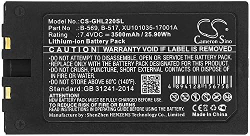 Battery for Graphtec GL200, GL200A, GL220, GL220E, GL240, GL450, GL500A Part NO B-569 3500mAh/7.4V