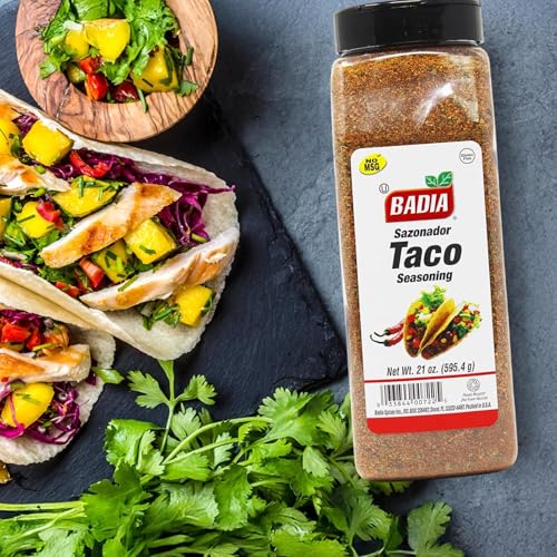 Image of Badia Taco Seasoning, 21 oz - Authentic Blend of Spices for Tacos, Burritos, Fajitas, Ground Beef, Chicken & Vegetarian Dishes