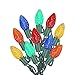 [UL Listed]MAXINDA (TM)Connectable Outdoor String Lights,18 ft 25 LEDs Colored Christmas Lights C7 Bulbs Steady on Weatherproof Light Strands for Patio Garden Party Holiday Decorating