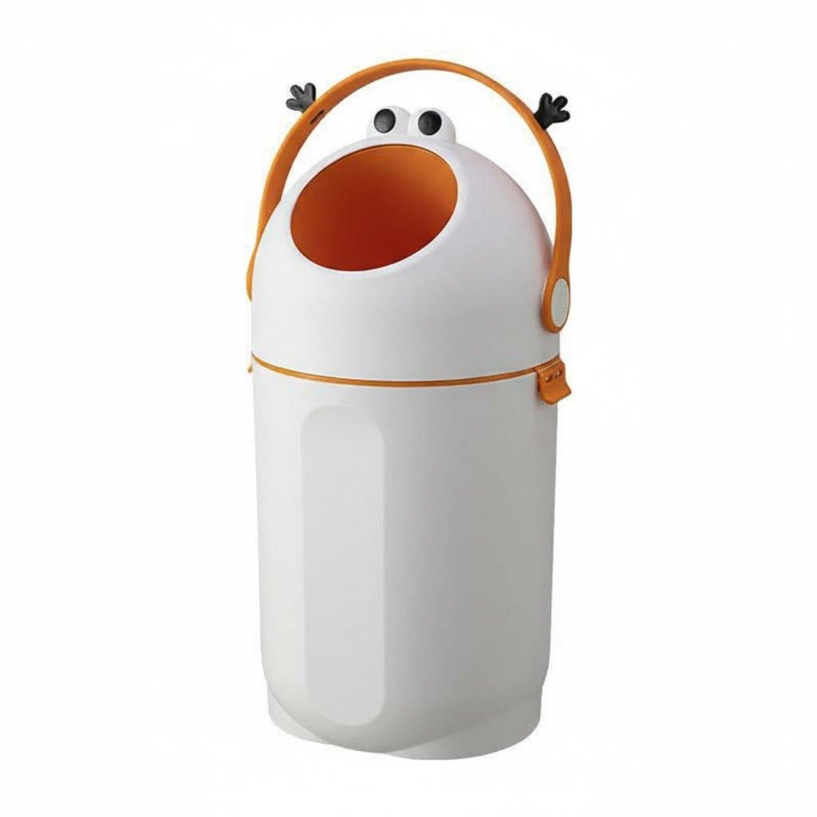 CALANDIS Round Diaper Disposal System Large Capacity Diaper Disposal System Silent Nursery Item for New Parents, Gift Donors, Lavatory, Bedroom, Home White-image-28