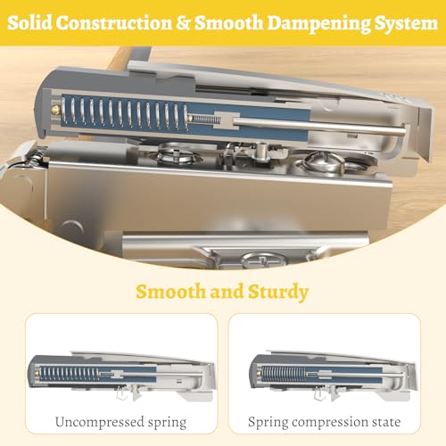 Onemake 10 Pack Soft Close Motion Damper Mechanism for Full Overlay Hinges, Smooth Slow Straight-Arm, Clip Top Retrofitting Attachment, Cabinet Door Concealed Replacement Hardware Accessories by Onemake - Image 4