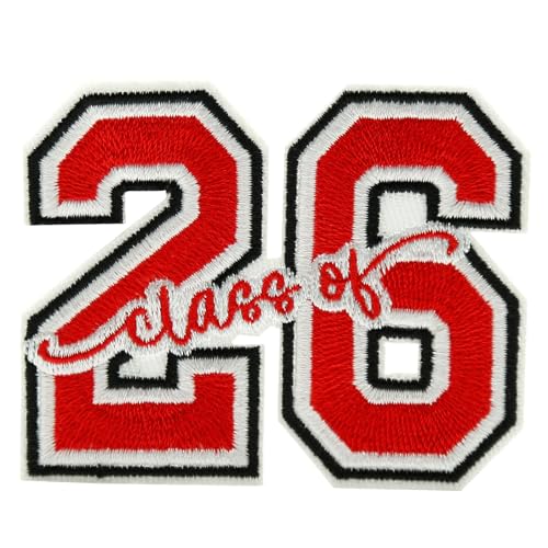 XMJY Class of 2026 Large Iron On Patches, 2026 Graduation Embroidered Patch for Backpacks Hats Jackets Jeans Clothes, DIY Graduation Gift Appliques for Teachers Students