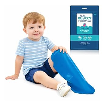 BLOCCS 100% Waterproof Leg Cast Cover Baby Bloccs (1236 Months) Reusable Shower, Bath & Swim Protector XS
