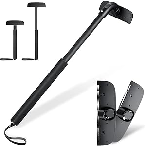 Rückenrasierer für Männer, Rückenhaarentferner für Männer mit dehnbarem Griff, Körperhaartrimmer Ergonomischer Body Groomer Haarrasierer Nass- oder Trockenrasur, Extra Klingen enthalten… (Gray)