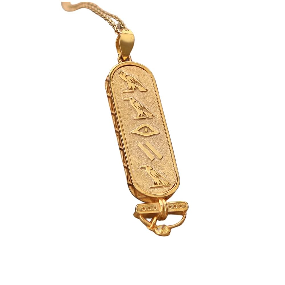 Name Necklace Gold Egyptian Egyptian Kartush Necklace Cartouche