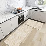 【RUTSCHFESTER KÜCHENTEPPICH】Mit rutschfester Unterseite für zusätzliche Sicherheit und Stabilität. Kann auf verschiedenen Oberflächen wie Holz, Keramik, Marmor, etc. verwendet werden. Großartige Kunstdekoration für Küche, Waschküche, Bad, Esszimmer, Balkon und mehr.