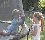 EXIT TOYS Silhouette Trampolin - ø244cm - Kompaktes Rundes Gartentrampolin Outdoor für Kinder - Mit Sicherheitsnetz und Fußschutzsystem - Preisgünstig - Sicherer Einstieg - Gute Sprungkraft - Grün - 4