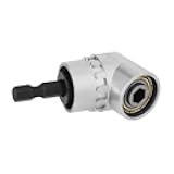 Klanata 1/4in 105 Degree Angle Screwdriver Extension, Hex Shank Socket Adapter with Magnetic Drill Bit Holder for Electric Drill and Socket Wrench