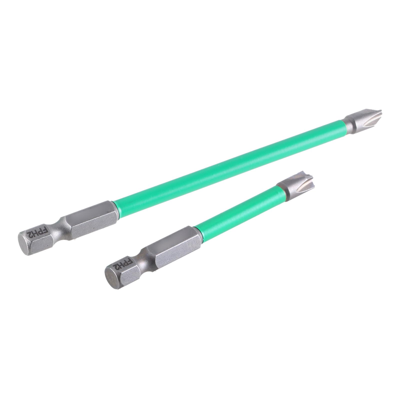 Buxuaaaa 2 Piece Set Electricians Steel Head Bit Electrician Crossheads Bit With Tightly Fit And Shocks Absorbing Pattern Screwdriver Head