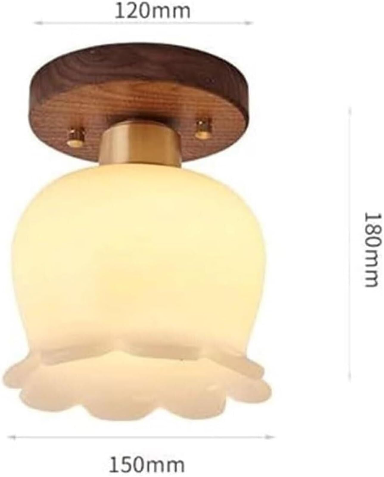 Nowoczesna półwpuszczana lampa sufitowa z orzecha włoskiego do przedpokoju - nordycka kreatywność z mlecznobiałym szkłem, retro lampa wisząca na wyspę kuchenną, sypialnię, korytarz i schody