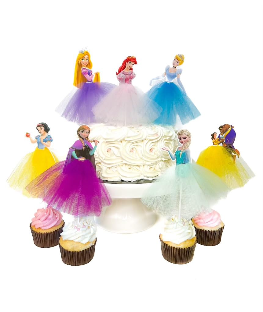 Miliana Pcs Princess Cake Topper And Cupcake Topper Happy