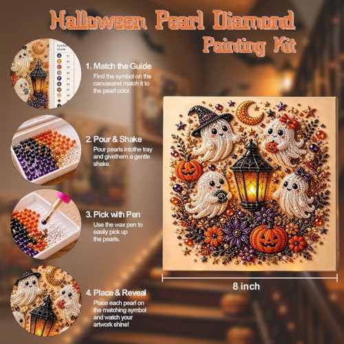 Gileooparl Halloween Pearl Diamond Painting Kit (Witch) - image 2