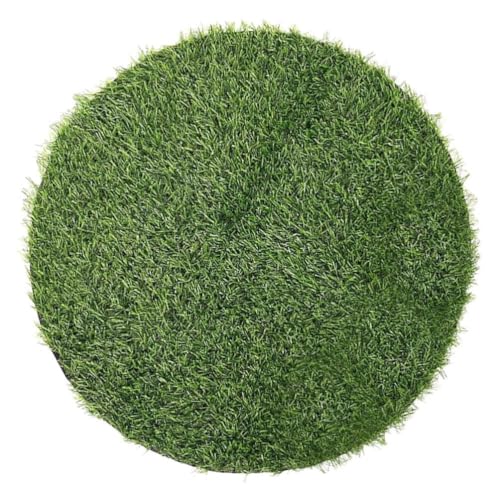 Artificial Grass Mat, Realistic Fake Lawn Turf for Decorative Manhole Covers, Round Placemats, and Outdoor Carpeting