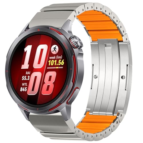 [PONATTENO] 22mm �E�H�`�o���h �y�ʃ`�^������+�V���R���� �X�|�[�e�B�Ȏ��v�X�g���b�v �݊���For HUAWEI WATCH GT Runner 2/GT 6 46mm�CAmazfit T-Rex 3 Pro 48mm/Helio Str
