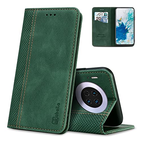 Étui portefeuille OPPO Find X8 Ultra 5G AKABEILA à rabat en cuir vert antichoc