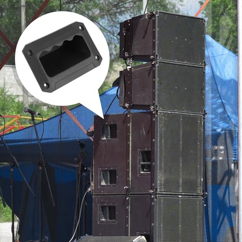 BUGUUYO 8 Piezas Asas Laterales para Altavoces de Plástico Negro de Unidades Manijas Resistentes para Transportar y Reemplazar Gabinetes de Sonido Accesorio Duradero y Fácil de Instalar - imagen 5