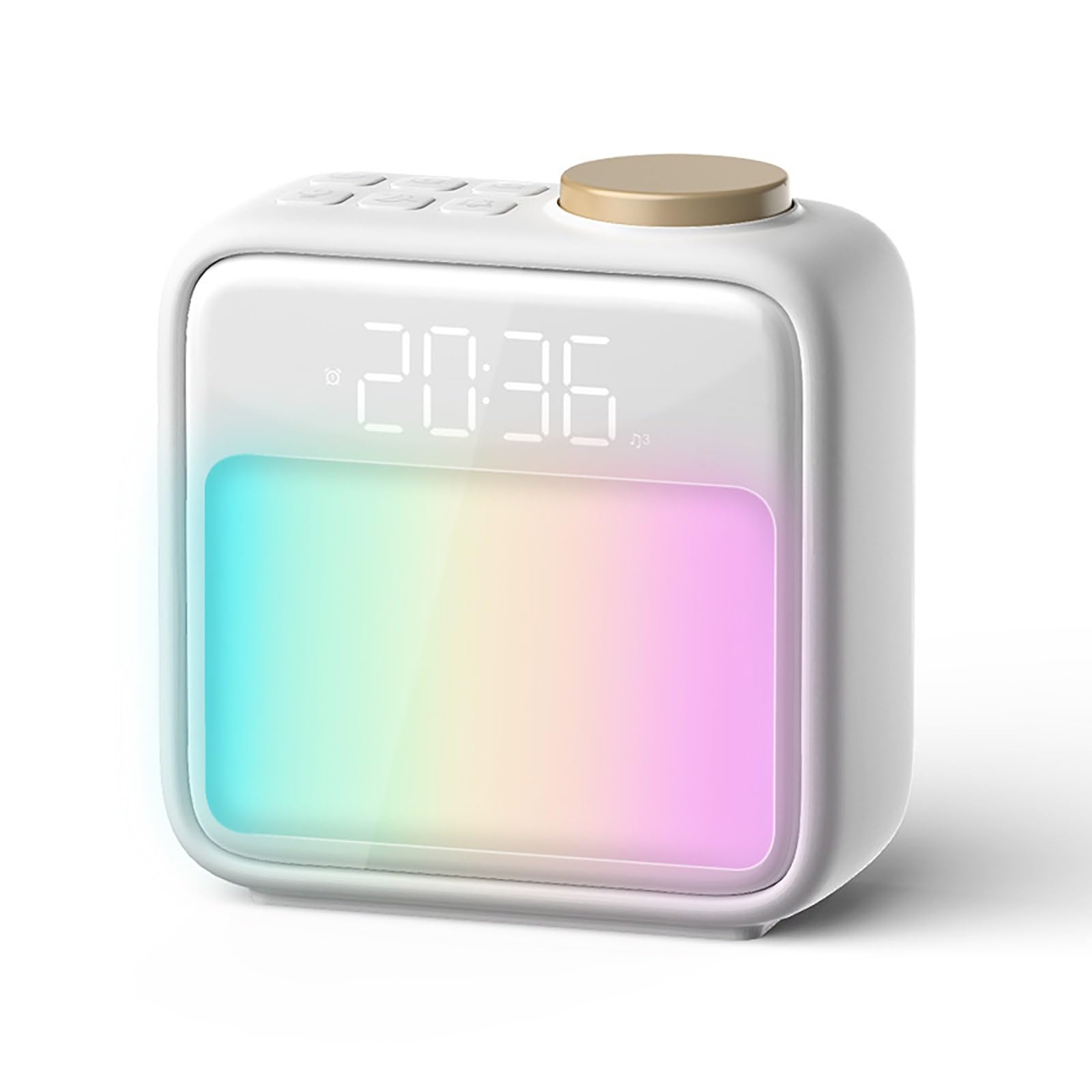 Wecklicht mit Sonnenaufgangssimulation, RGB-Stimmungslampe und Dual-Wecker, Dimmbare Nachttischlampe für Kinder/Erwachsene, Warmes Nachtlicht mit Speicherfunktion