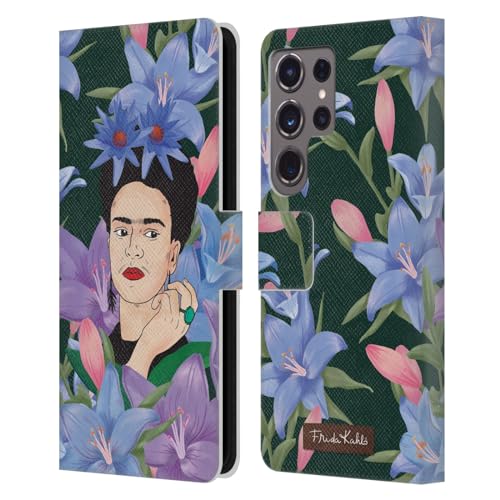 Frida Kahlo Lys Portrait Étui Portefeuille en Cuir Samsung Galaxy S24 Ultra