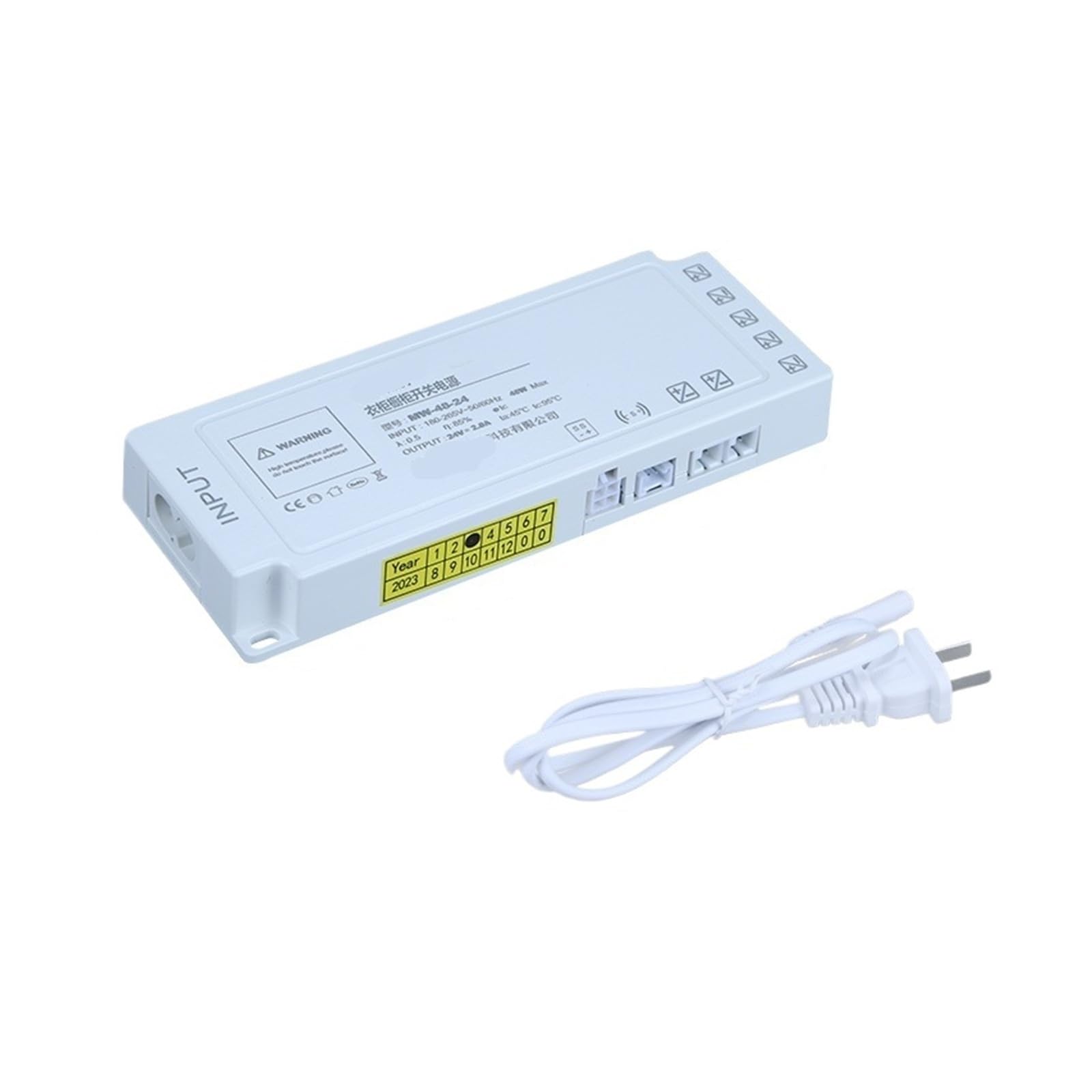 PWANUIGTE Cabinet Light Power Supply 24v with Wine Induction Control Interface 12V Wardrobe Transformer(24V 48W)