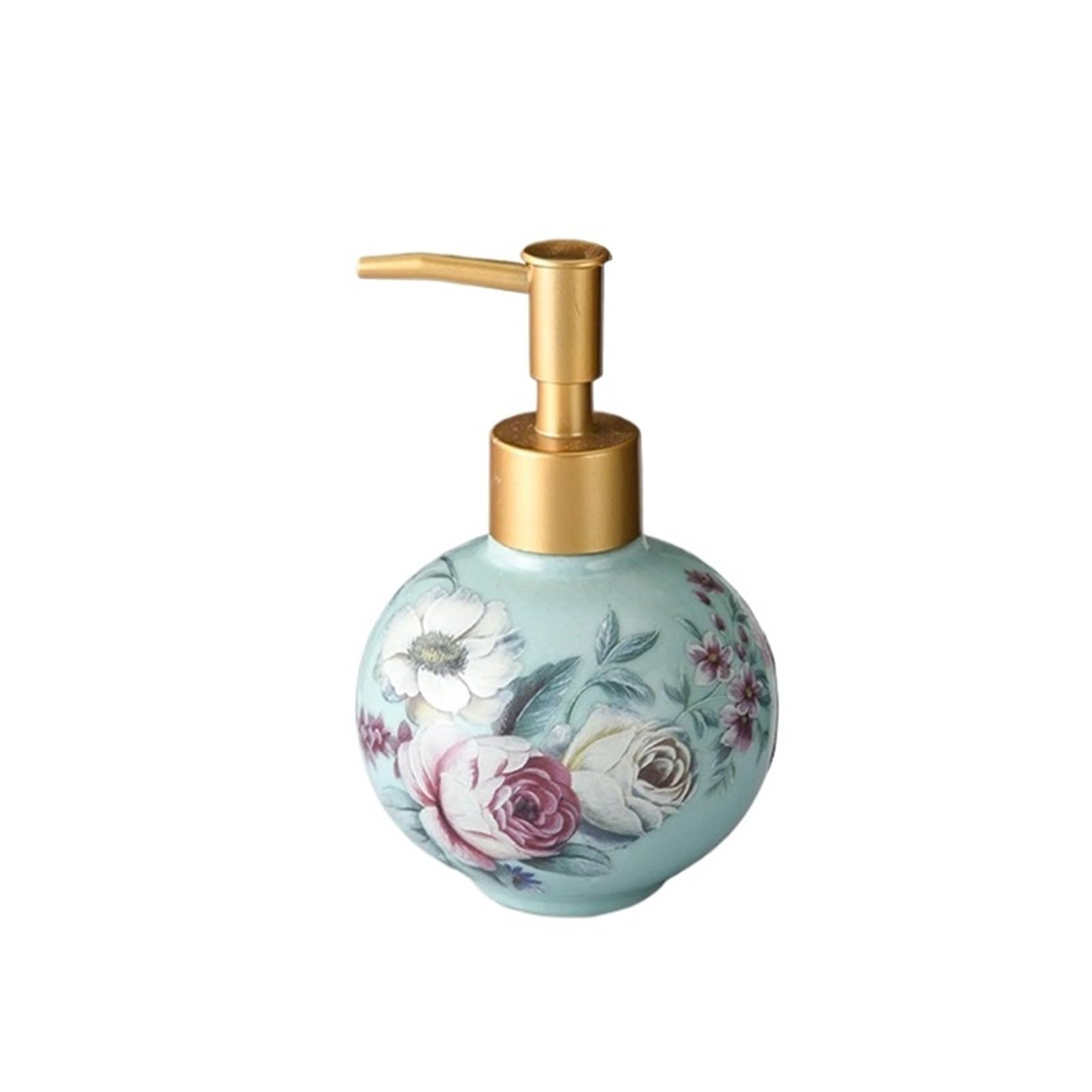 Soap Dispenser Household Spherical Ceramic Soap Dispenser Hotel Bathroom Shower Gel Lotion Bottle(Green)