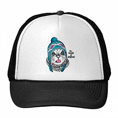 Casquette adulte chat de neige nylon réglable style camionneur baseball