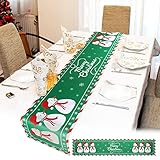 🎄【Material de alta calidad】: El Corredores Mesa Navidad está hecho de poliéster de alta calidad. Es reutilizable, no tiene un olor peculiar, no se desvanece fácilmente, es resistente al desgarro, a la abrasión, etc. Se puede colocar en la mesa de comedor, mesa de café, mesa de buffet, barra de bar y otros lugares de la casa de vacaciones.