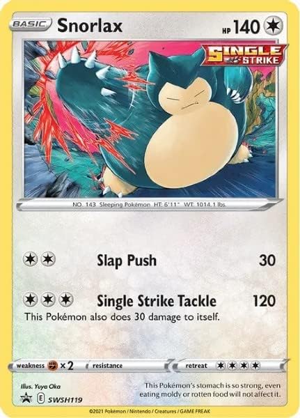 Pokemon - Snorlax - SWSH119 - Sword & Shield Promo - Cosmic Holo Card