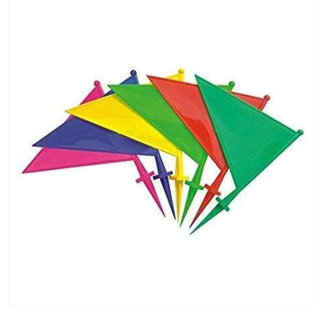 As Sports Boundary Flag Markers - Pack of 20 for Cricket, Football, Soccer, and More - Highly Visible Field Marking Flags for Enhanced Gameplay and Training Sessions