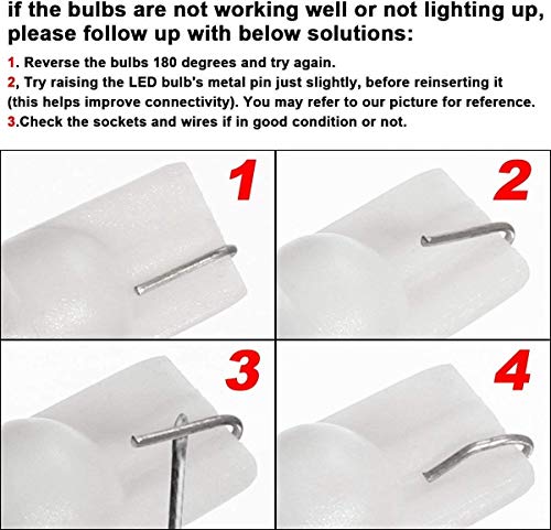 Lemeng 15Watt T10 Wedge Base Led Light Bulb 2W 200Lm（3000K Warm White）12Vac/Dc For Outdoor Landscape Rv Camper Marine Boat Lighting-6 Pack #TOP3