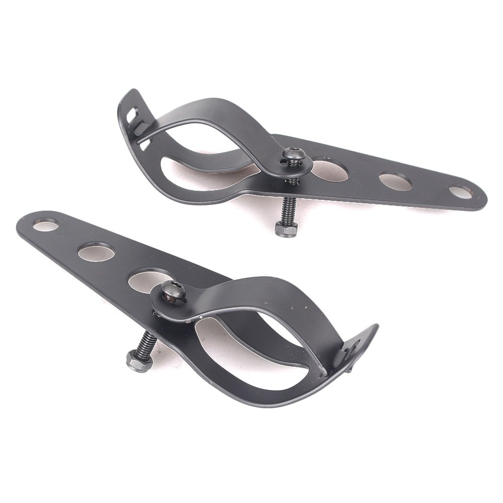 Cnfang4 Headlight Mounting Bracket Ear Lamp Duty Clamp Steel Black for HONDA for Kawasaki for Ducati for Suzuki for Yamaha with 38mm-51mm Fork Tubes Motorbike