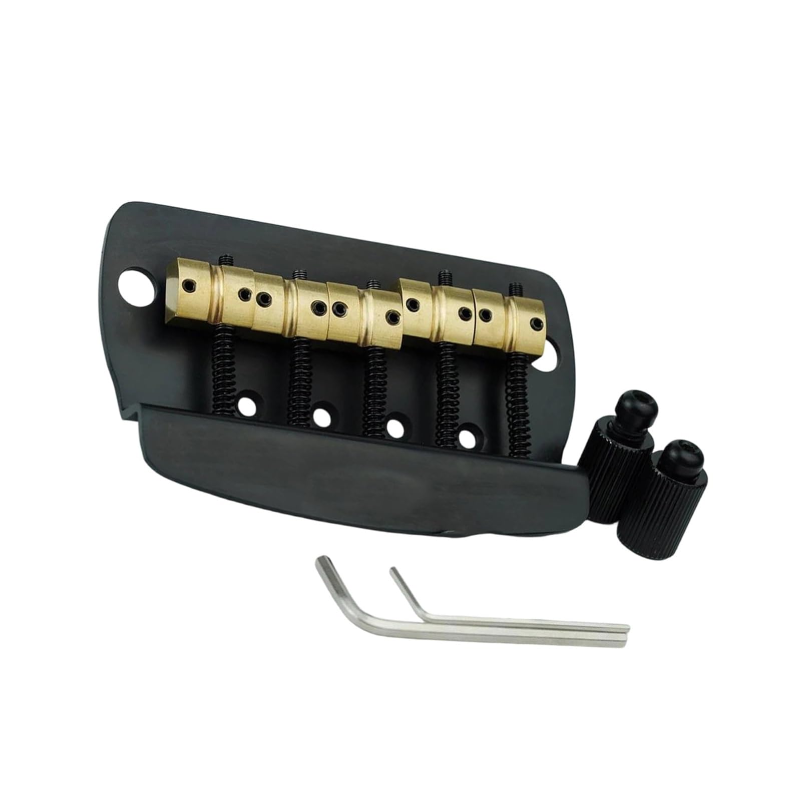 4 Strunowy/5 Strunowy Mostek Basowy Z Mosiężnymi Siodełkami Materiał Korpusu Stal Mostek Gitarowy(5-String BK)