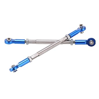 Metal Front Steering Link Rod, Simulation Strong Front Steering Link Rod Tie Rods for 1/7 RC Car for Unlimited Desert Racer